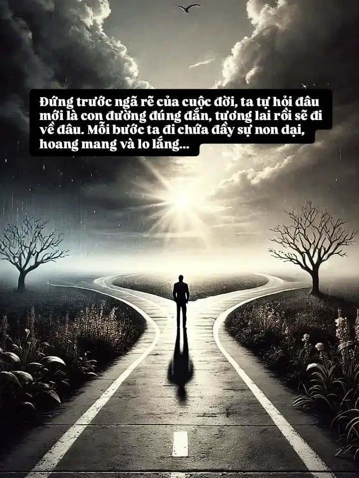 khi đứng giữa ngã rẽ của cuộc đời, ta luôn tự hỏi đâu mới là con đường đúng đắn để ta lựa chọn #story #stttamtrang #stt_buồn_tâm_trạng #xuhuong #thang199x#flop 