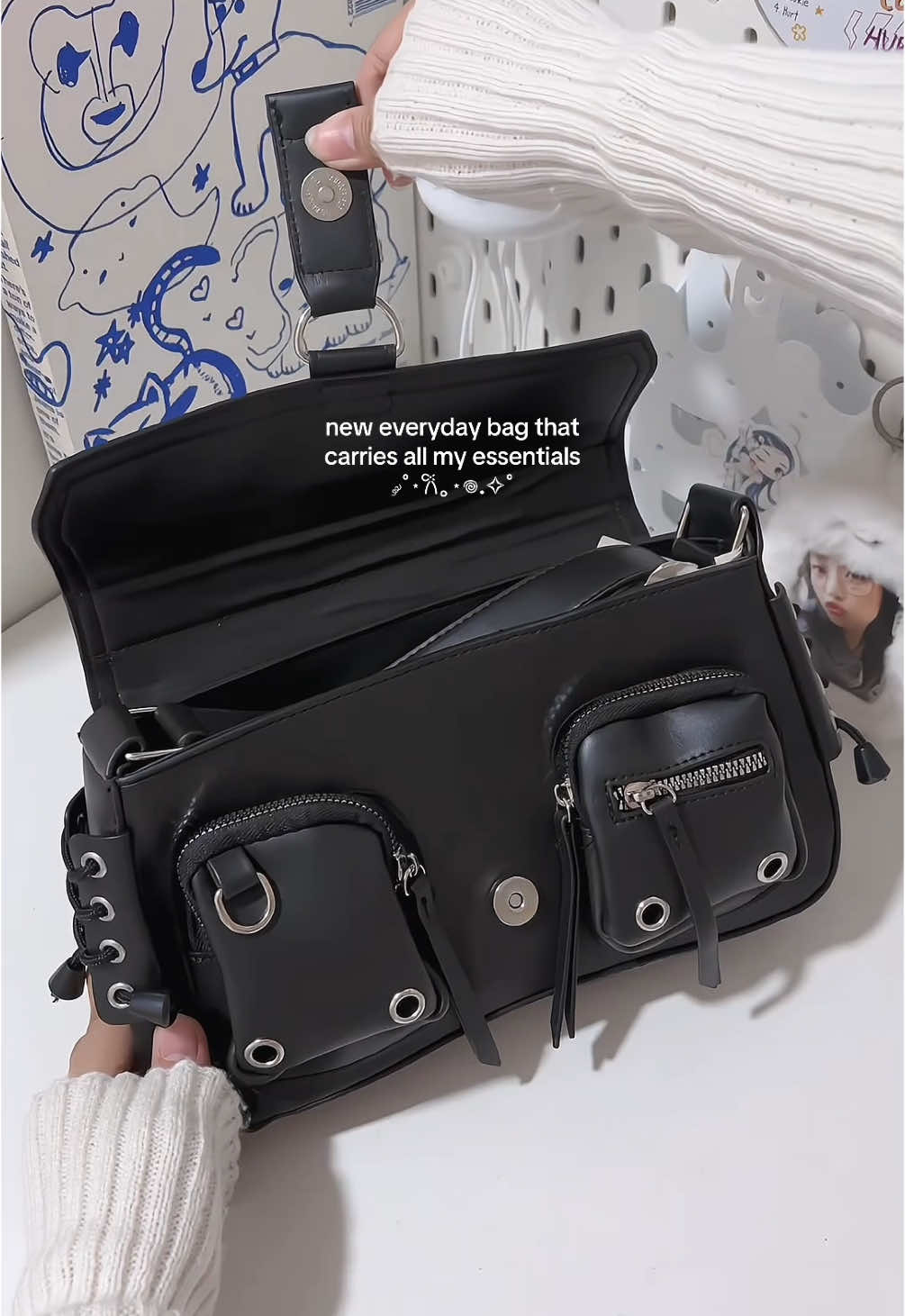 new fave bag! sooo ganda 🩷 #ellafashionbag #shoulderbag #blackbag 