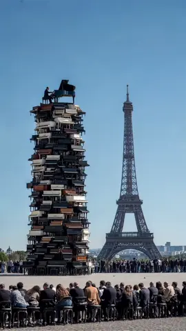 If only the music flew over Paris. AI-generated using Midjourney, Magnific AI, Kling AI.