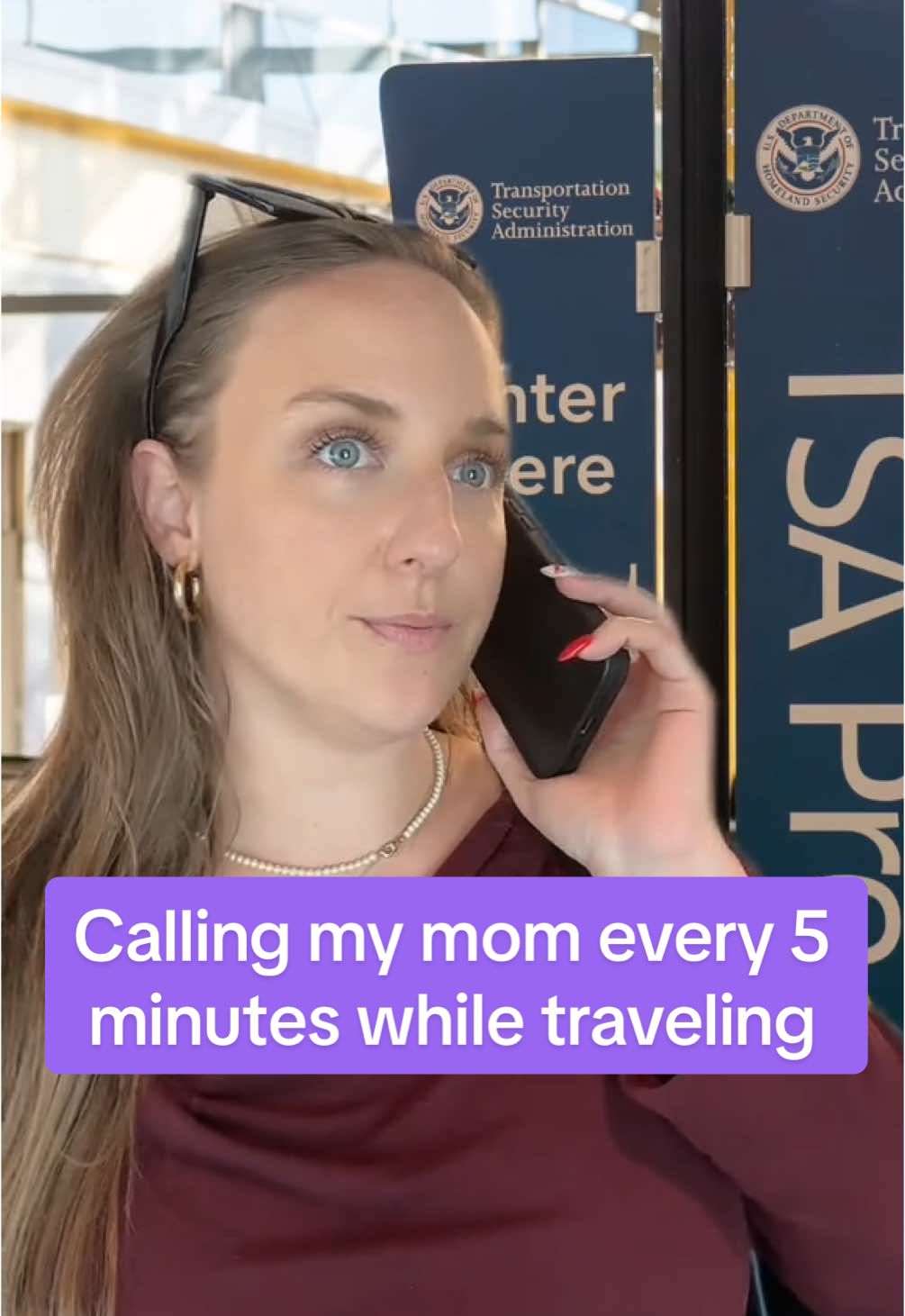 Call when you land…and check in, get through security, board, get to your hotel…💜 #mothersday #mommy #traveltok #callyourmom #airport #travelprep #greenscreen 