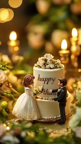 結婚式場で誕生日を祝う#miniature #miniaturefood #happy #midjourney 