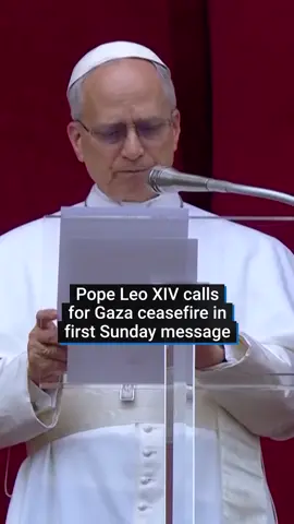 Pope Leo XIV called for peace in Ukraine and Gaza in his first Sunday noon blessing as the new pope. ‘Never again war,’ he declared to the masses gathered below his balcony of St Peter’s Basilica. Recalling the end of the Second World War 80 years ago, Leo quoted Pope Francis in denouncing the number of conflicts ravaging the globe today, saying it is a ‘third world war in pieces’. #pope #gaza #palestine #popeleo #news #worldnews