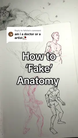 Replying to @feliche  How to ‘Fake’ Anatomy  #art##foryou#foryoupage#viral#artistoftiktok##hoot#tip#cute#fun#tutorial 