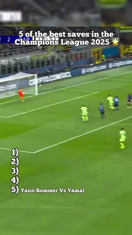 Top 5 Saves in CL 2025 || #championsleague #ranking #footballtiktok #goalkeeper 