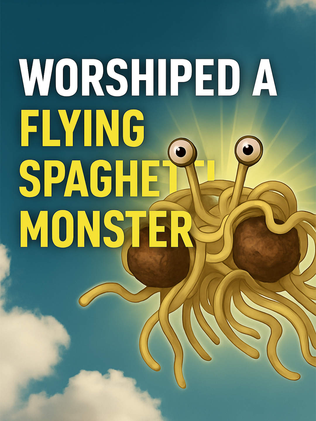 Yes. This is a real religion. It has a beer volcano, noodle god, and wedding ceremonies. #FlyingSpaghettiMonster #Pastafarianism #HistoryTok #WeirdFacts #Epochlight #YouWontBelieveThis #TikTokHistory #funnystory #pastafarianism #modernmyth #weirdreligion #satirehistory #spaghetti #tiktokhistory #historytok #truthisstrangerthanfake #youllneverbelieve