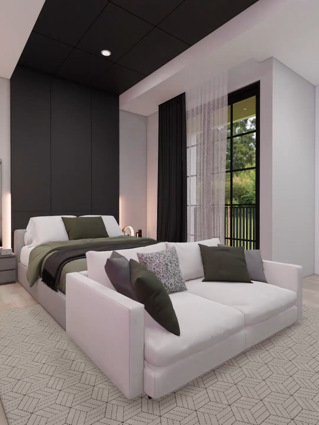 kamar cowok sederhana 4,35 x 4,7 meter #bedroom 