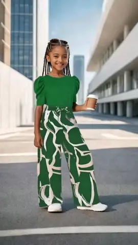 Girl's Solid Color Top & Geometric Print Pants Two-Piece Set, Casual Fashion Cozy Two Piece#GiftIdeasForKids #kidsclothes #kidsfashion #kidsclothes #babyclothesboutique #TrendyLooks #ElegantStyle #tiktokmademebuyit #aprildeals #dealdrops 