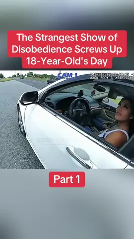 The Strangest Show of Disobedience Screws Up 18-Year-Old's Day  Part 1	 #cops #copsoftiktok #police #policeofficer #bodycam #crime #truecrime #truestory #foryou #fyp 