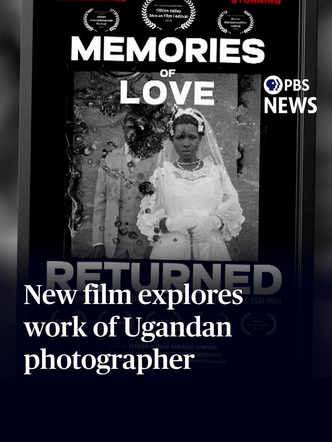 ‘Memories of Love Returned’ brings Ugandan photographer’s work to life Photography is known for its power to capture a singular moment in one frame. But collectively, and as time passes, photos can take on much more meaning. Filmmaker Ntare Guma Mbaho Mwine used a chance encounter with a photographer in a small Ugandan village to bring to life the everyday stories of its residents. He spoke with Ali Rogin as part of our arts and culture series, CANVAS. #pbsnews #newshour #pbsnewshour #uganda #photography #filmfestival #africanfilmmakers #CANVAS
