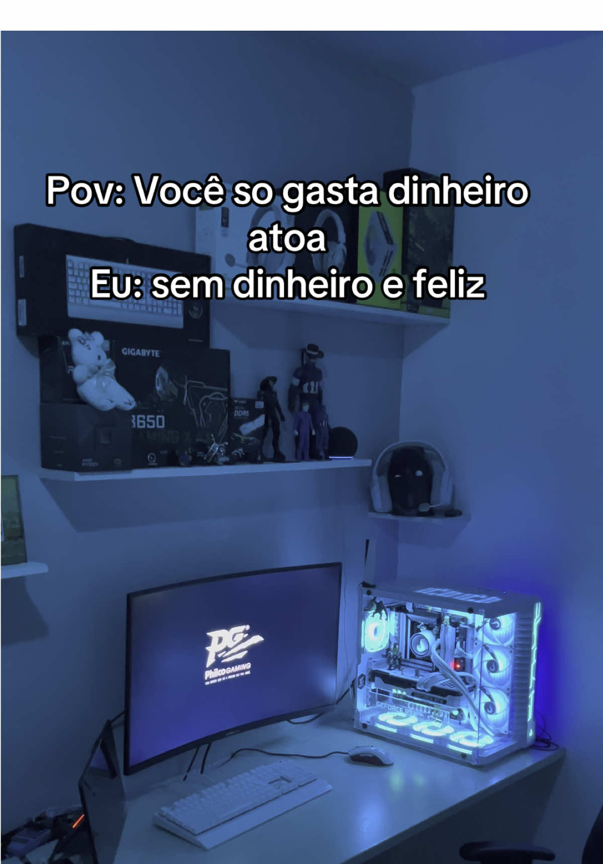 Eu feliz com meu pc gamer #pcgamer #game #setupgaming #gamer #pc #viral #setup 