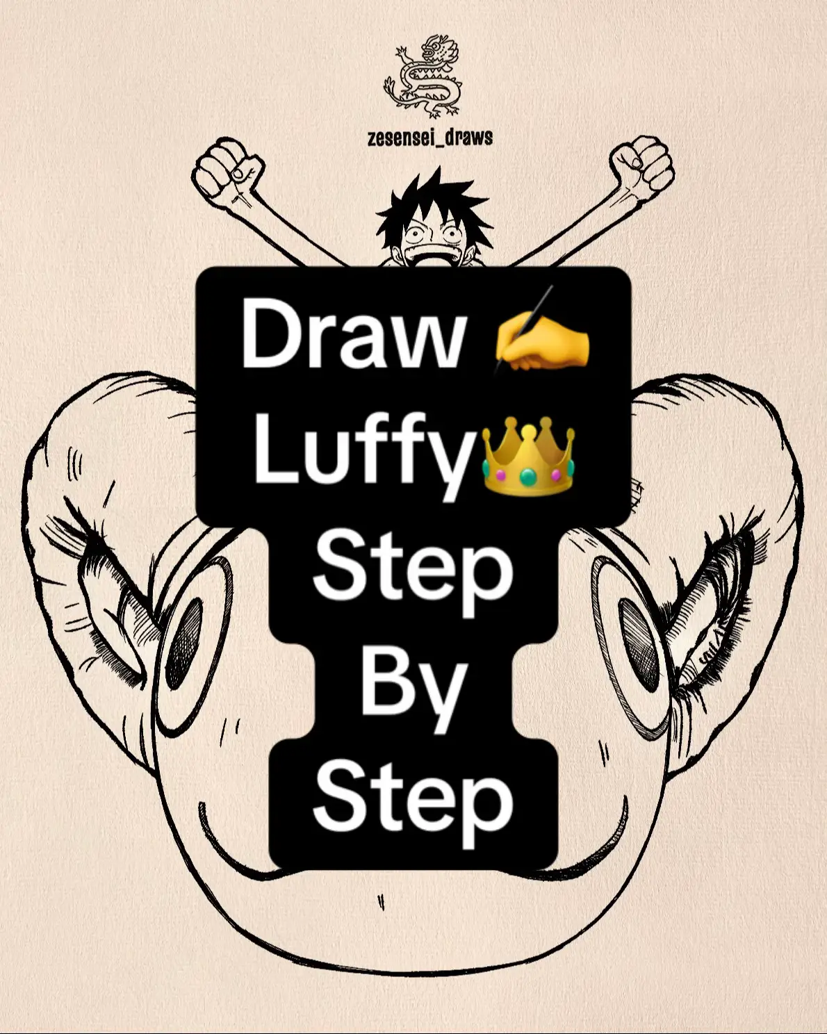 Step 1: Draw Emoji 😀 Step 2: add details 🗿 #drawingtutorial #mangaart #stepbystep #luffy #onepiece #monkeydluffy #luffyonepiece #drawingprocess #dessin 