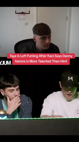Tays is fuming after kaci says Danny aarons is more talented than him 😂😂 #footasylum #tays #fyp #kacijay #dannyaarons #100k @TAYS @Danny Aarons @kaci 