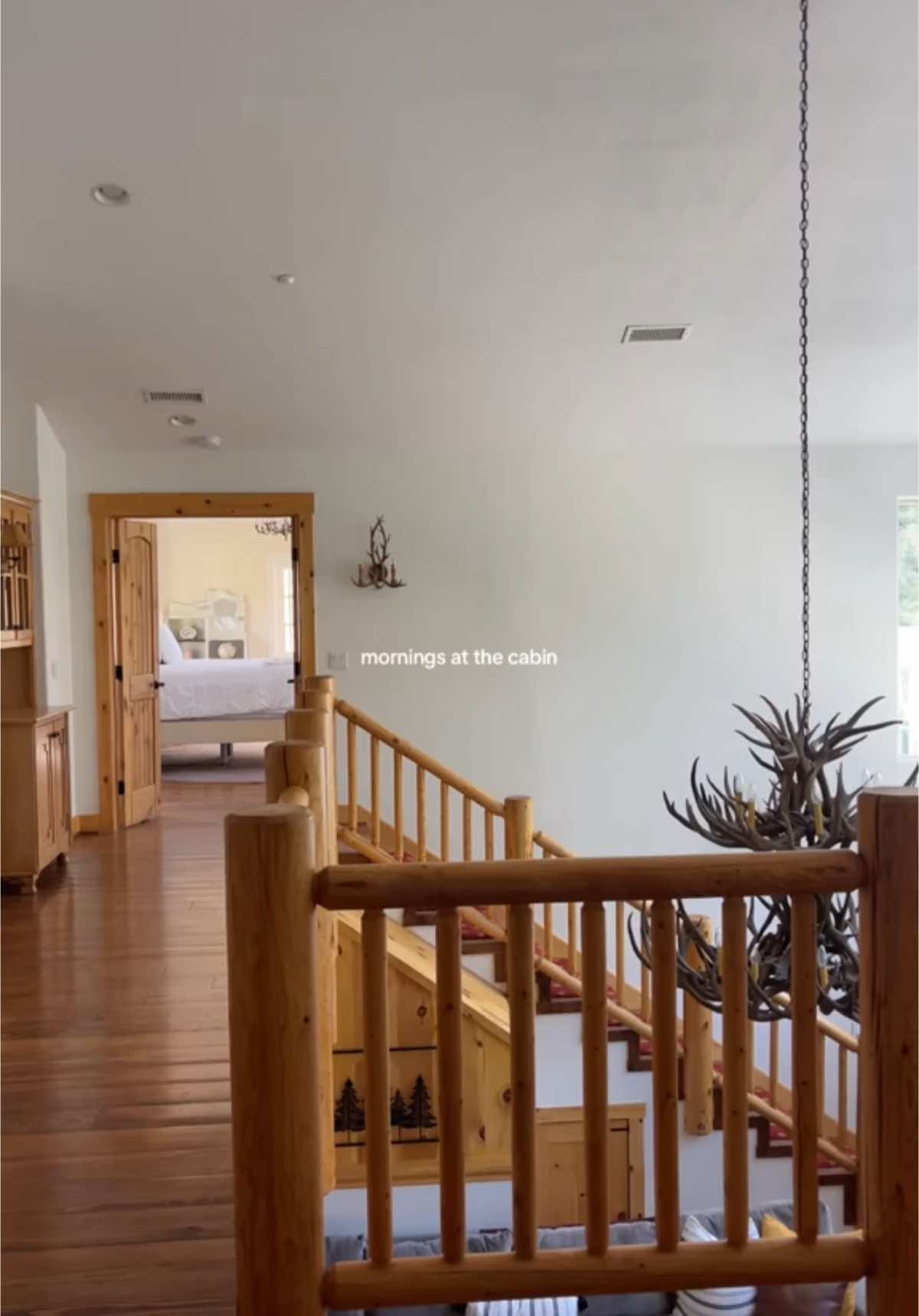 Our cabin is linked in my bio 🤍 a refreshing weekend 🤍 have the best Mother’s Day! #fyp #cozy #cozyathome #cabin #mountainview #icedcoffee #morningroutine #trending #icedcoffeeathome #mothersday 