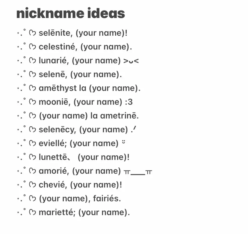 #chisato; nickname ideas, hope u like it ㅠ__ㅠ ꩜ ⊹ tags: #nicknames #nicknameideas #nickname #cutenicknames #feminime #mlbb #mobilelegends #mlbbph #foryourpage #pinterestideas #mlbbxnaruto #cutie 