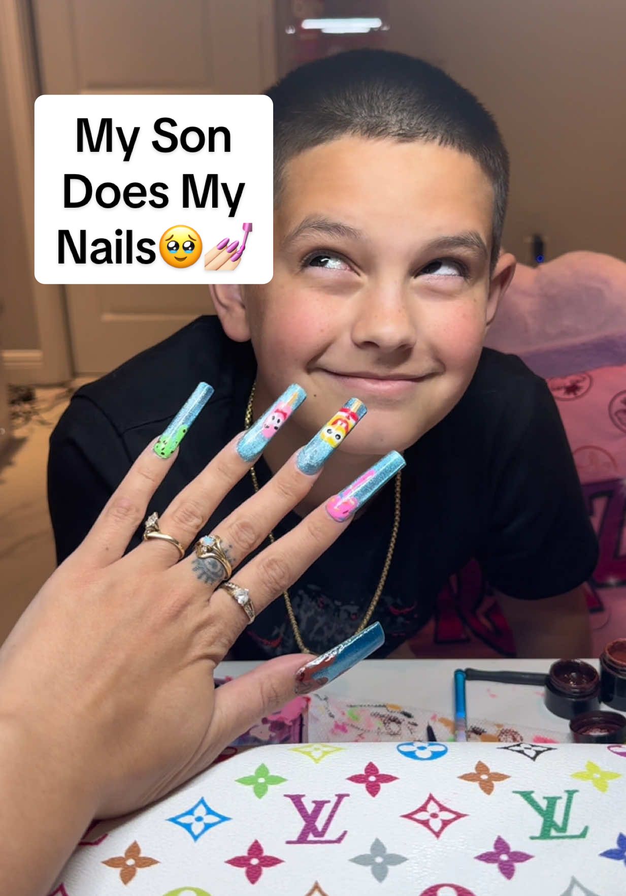 Blessed to have a son who’s also my best friend🩷🥹Happy Mothers Day everyone!💘 #mothersday #happymothersday #blessed #myson #nails #nailartist #wholesome