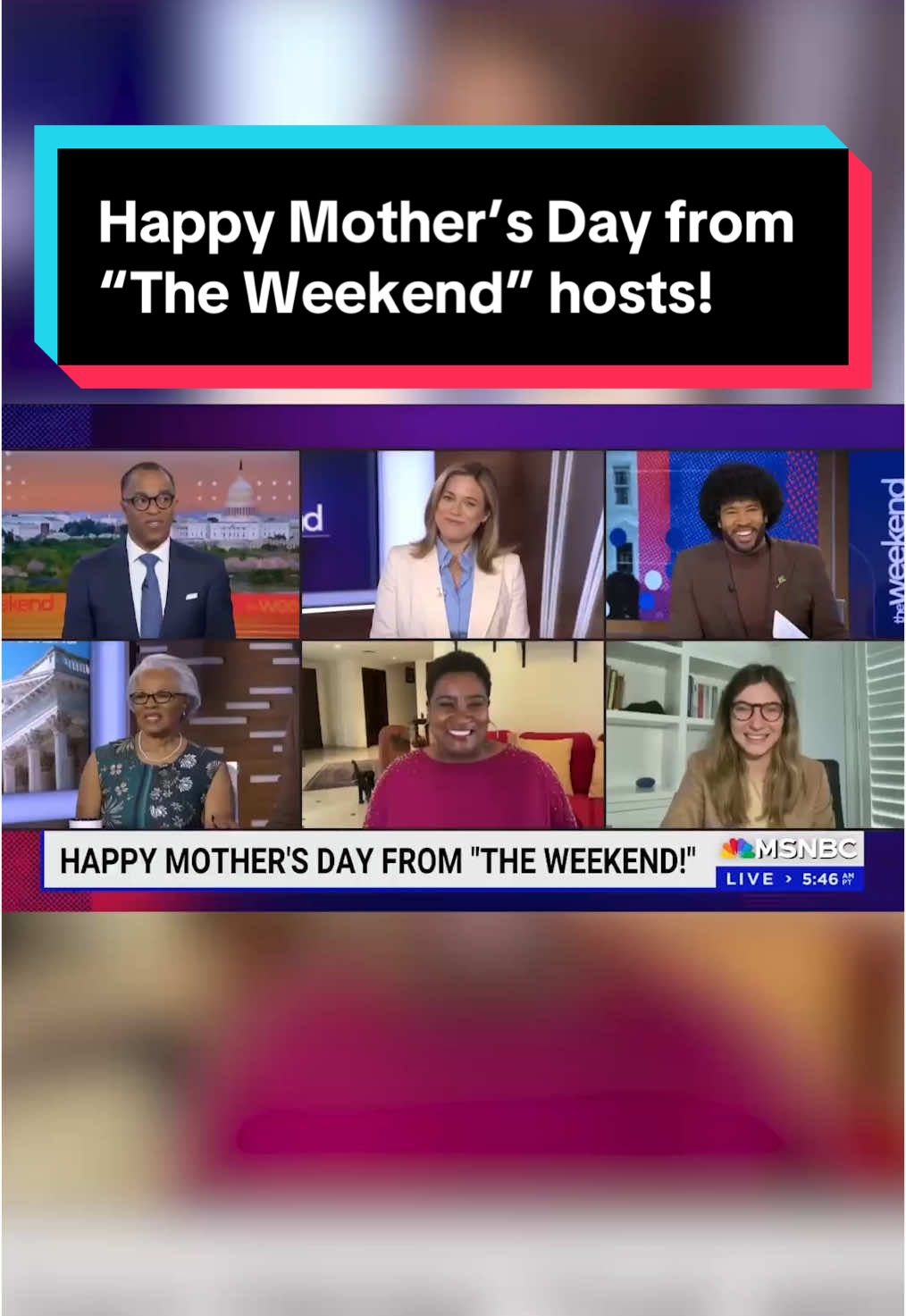 Happy Mother's Day from MSNBC's @theweekendmsnbcam! Jonathan Capehart, Eugene Daniels, Elise Jordan and new mother Jackie Alemany share something special they learned from their moms while growing up. #mom #mothersday 