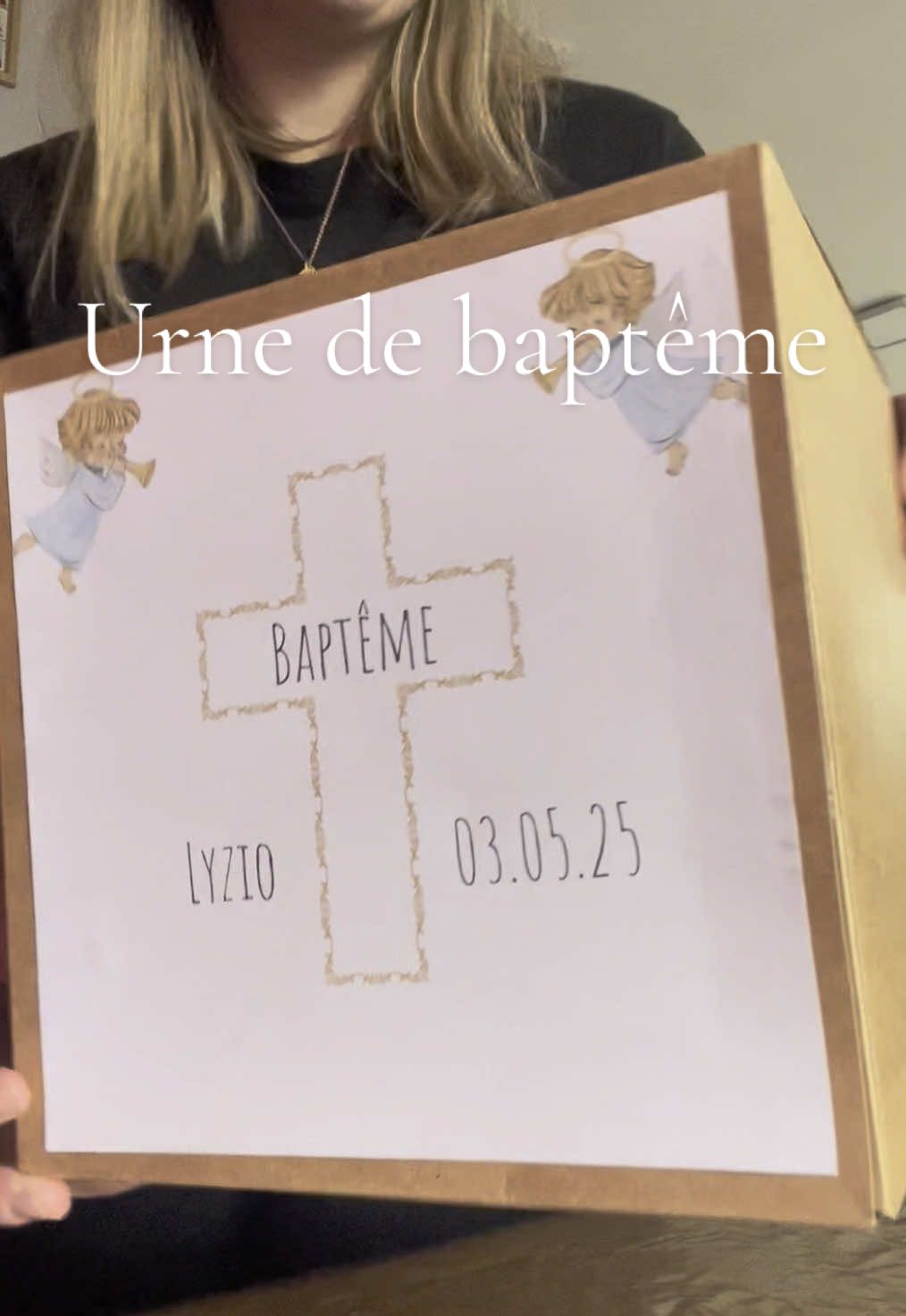 Urne pour le baptême de notre fils, simple, rapide et efficace ✨  #urne #bapteme #baptism #ourson #themeourson #mariage 