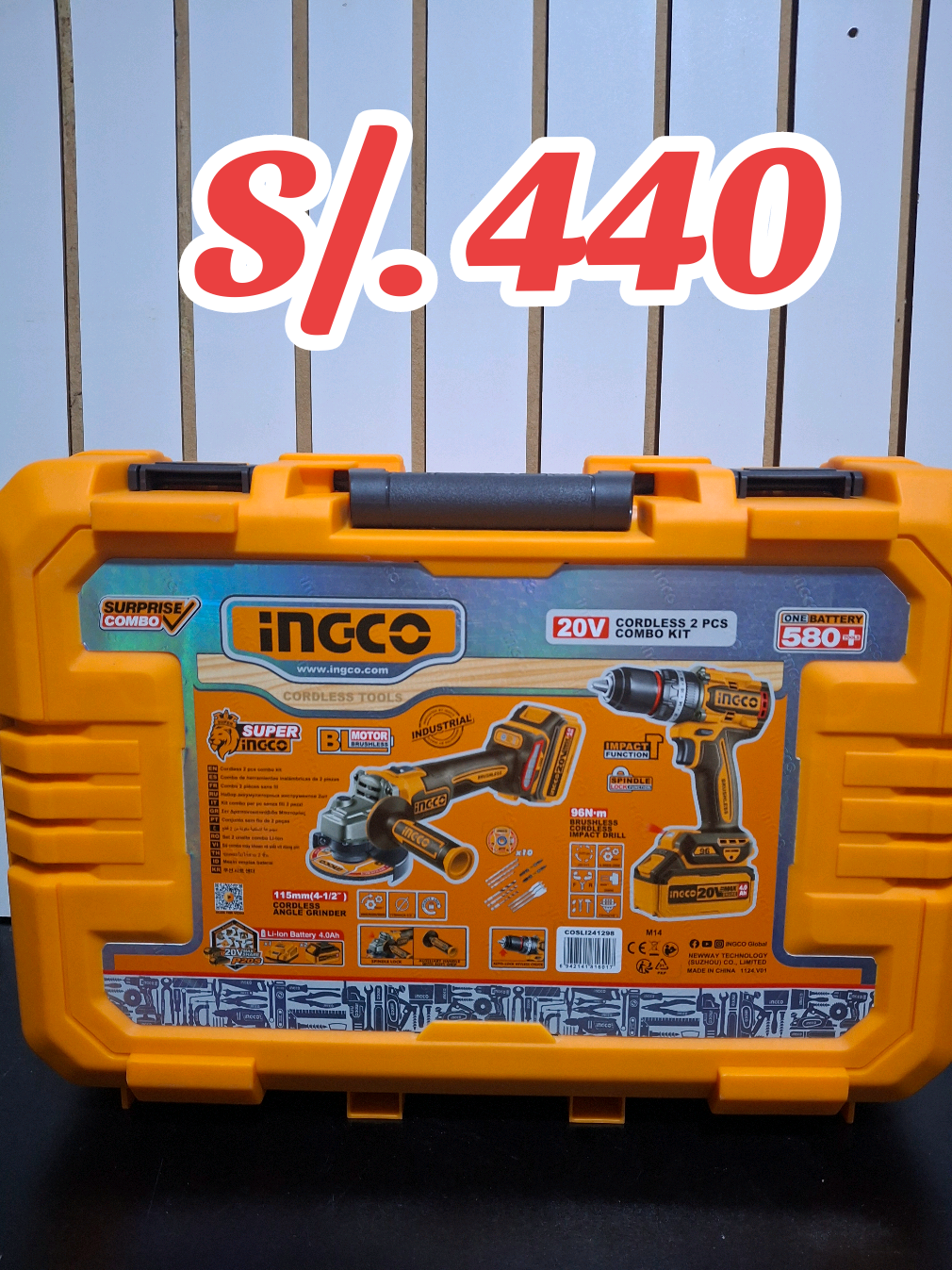 ✅️ Taladro Inalambrico 96 NM + Amoladora Inalambrica ✅️ Incluye 2 baterias de 4 Ah # Ingco