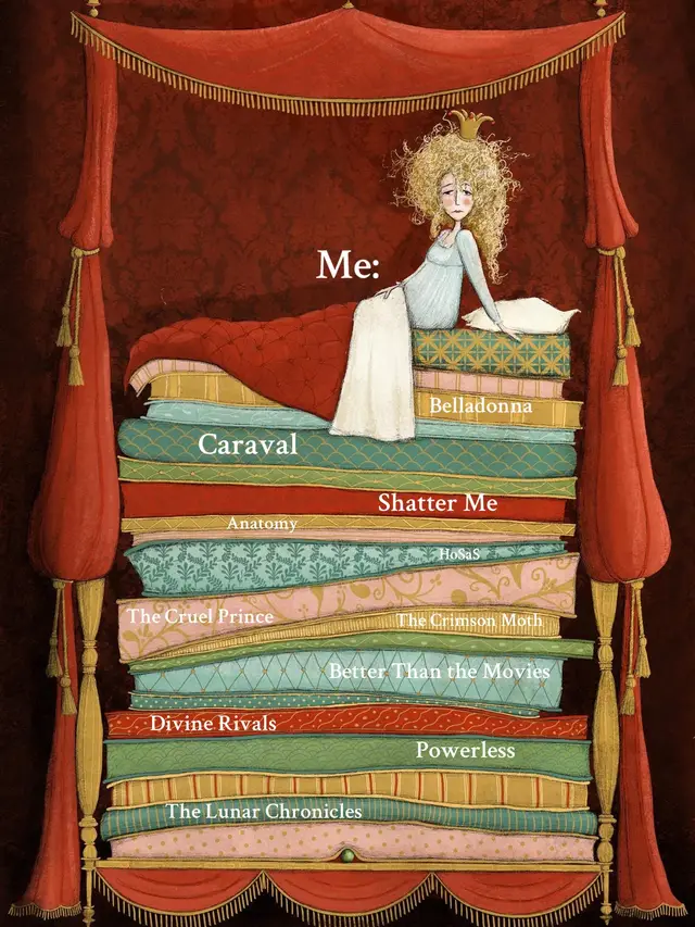 I bet no one knows all three of them 👀(🗡️🪾🧚‍♀️) #ilbooksttmats #itaintme #ilovebooks #princessandthepea  #favoritebooks #throneofglass #wherethedarkstandsstill  #thelandofstories 