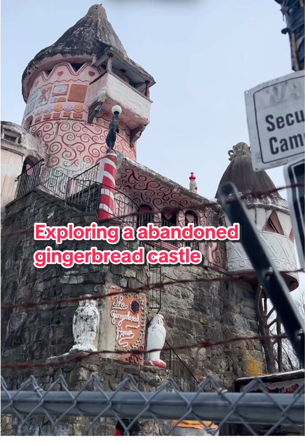 I explored a abandoned gingerbread castle🤯 #abandoned #urbanexplore 