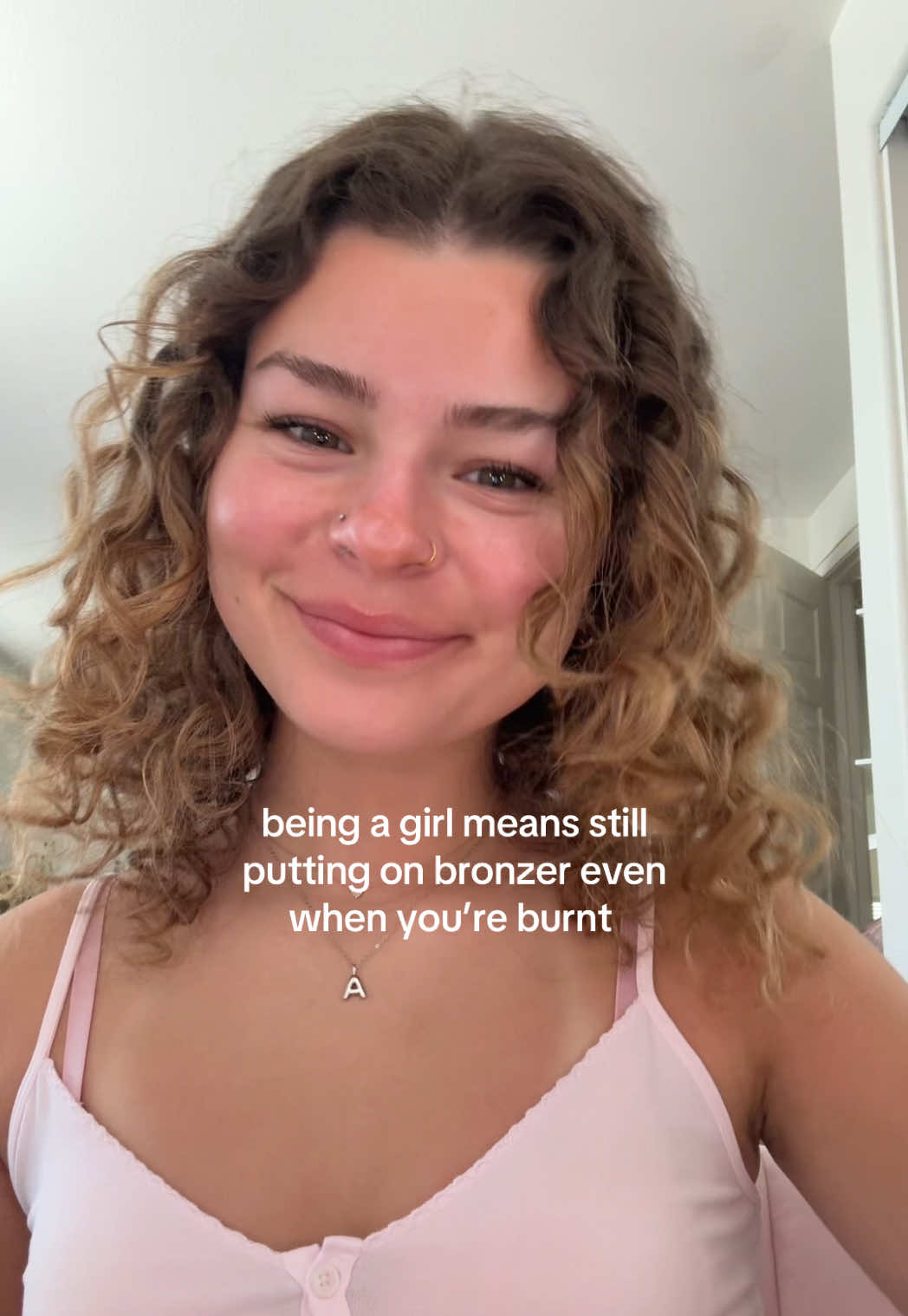 omg ignore my nose piercing 😐 #relatable #repost #fypage #viral #makeup #bronzer #audios #quotes #fyp #teamwork #creatorsearchinsights 