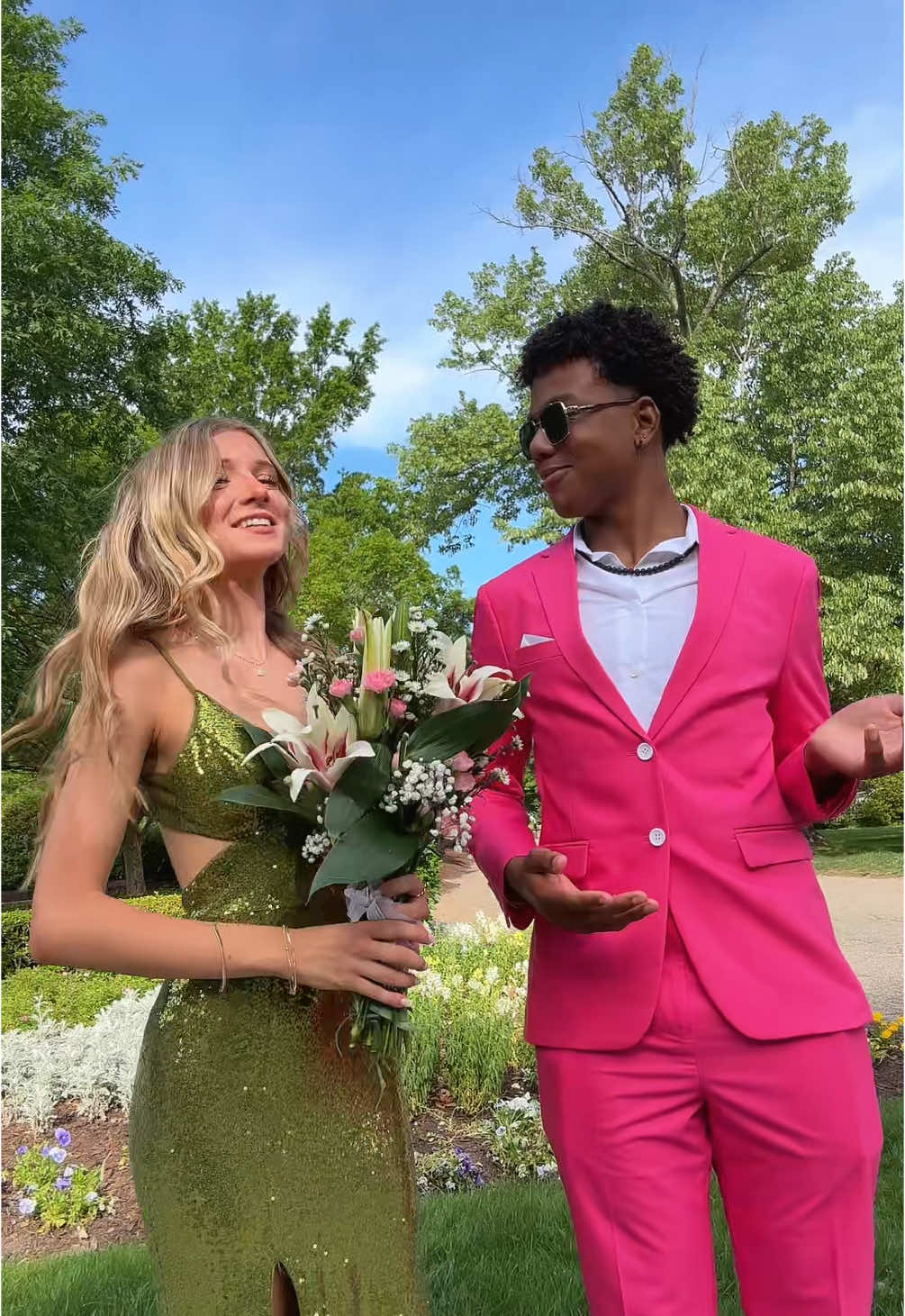 happy bday terique !! tiana & lottie @fw._.rique #friends #prom #prom2025 #princessandthefrog 