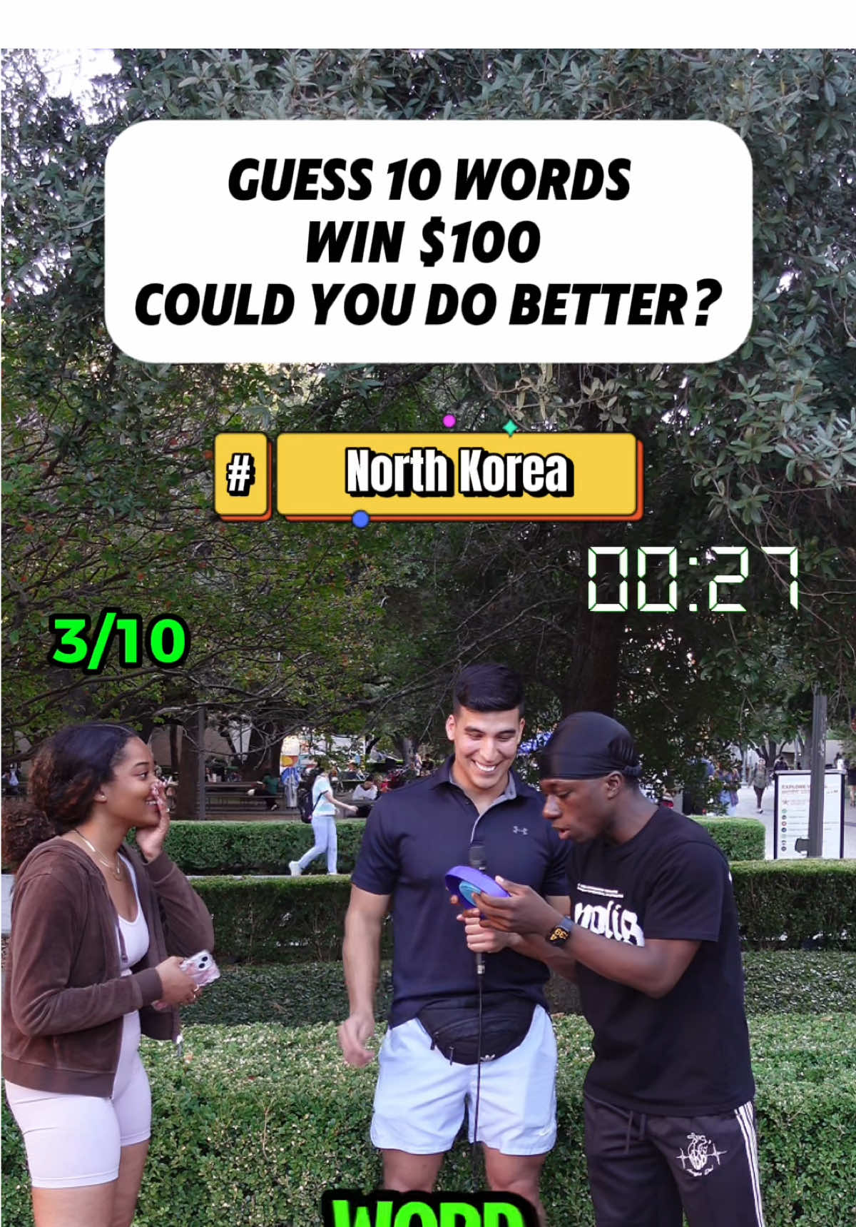 🎉 $100 on the Line! Can You Beat the Buzzer? 🎉 I hit the streets of Austin with Catch Phrase — where you have 90 seconds to guess as many words as possible. BUT here’s the catch: ❌ Can’t say the word ❌ Can’t say “rhymes with” ❌ Can’t say “starts with” Get it right ➔ 💸 $100 is yours! Get stuck ➔ ⏰ Time’s ticking! Think you’ve got what it takes? 🎤👀 #CatchPhraseChallenge #AustinTexas #GameShowGabe #WinCash #StreetGames #viralchallenge 