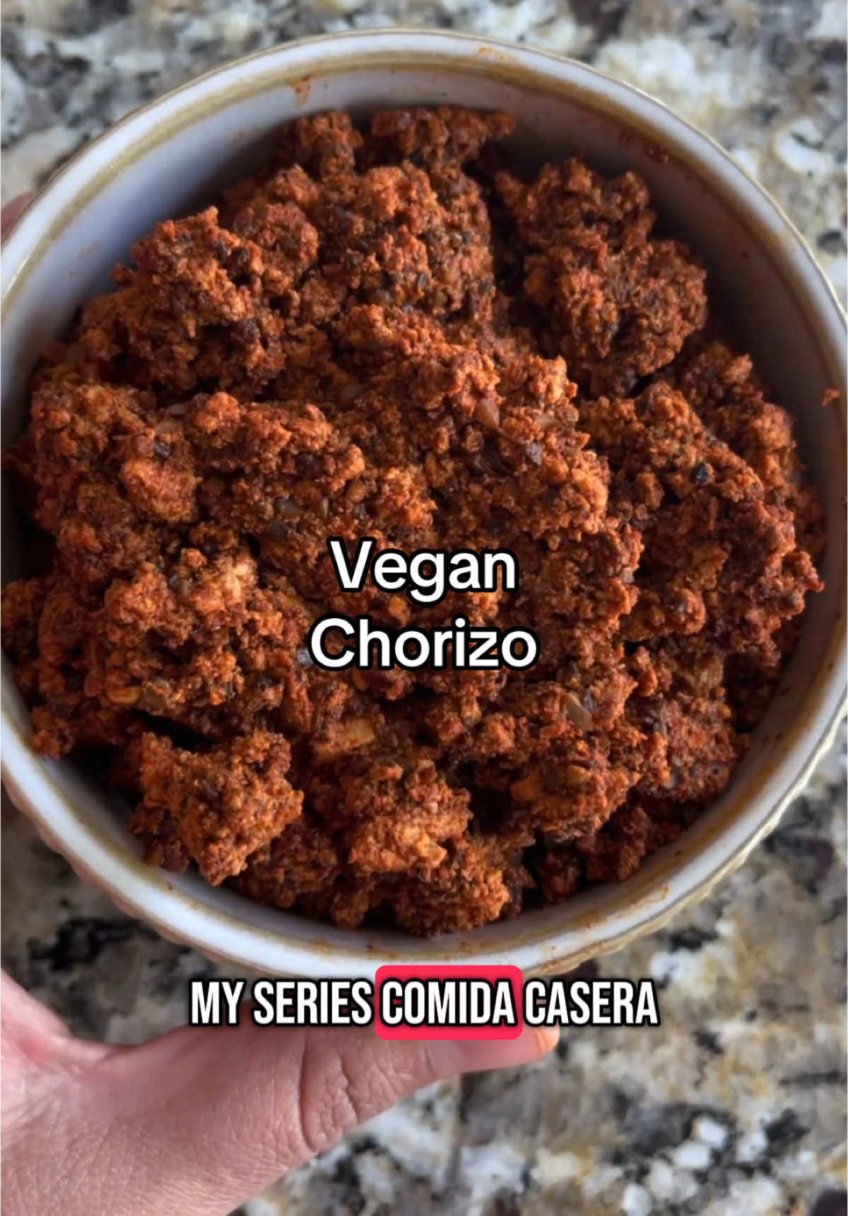 Vegan Chorizo!! Chorizo is one of my breakfast comfort foods, so you know I had to make a vegan version. Nothing beats a breakfast of papas con chorizo! This recipe is from my new cookbook, Comida Casera, with more than 100 vegan Mexican recipes 😊 Get the link in my bio  #veganmexicanfood #veganchorizo #plantbasedcooking #comidacasera 