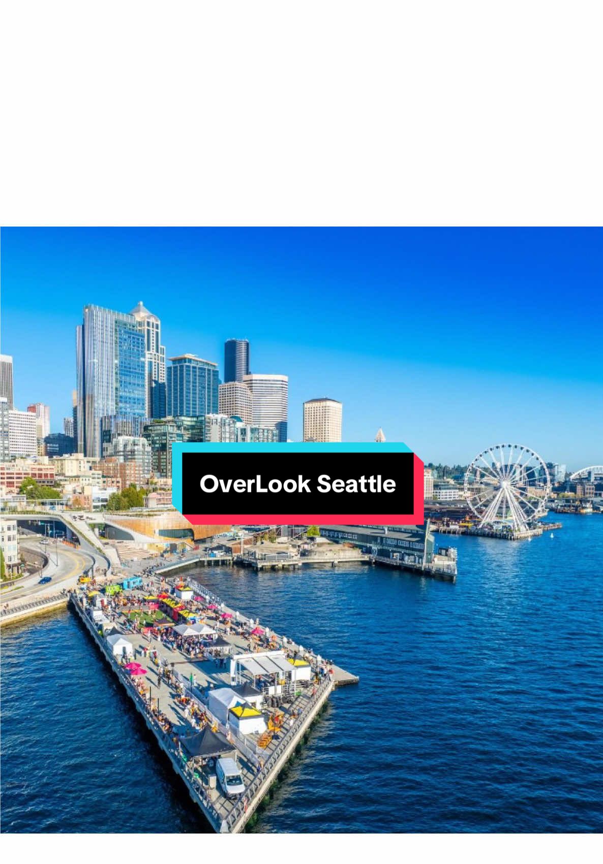 Downtown seattle Overlook walk water front #seattle #downtown #waterfront #beach #city #tiktoktravel #fyp 