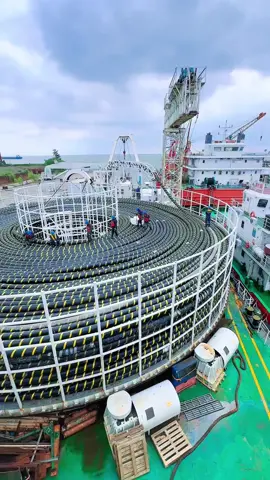 Underwater Cable Installation is in Action #subseacable #submarinecable