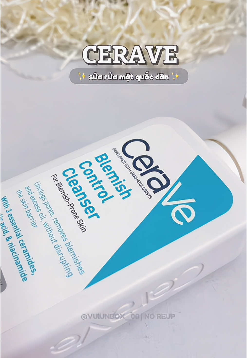 CERAVE - một em sữa rửa mặt quốc dân, được bsi da liễu khuyên dùng 🫶 #cerave #suaruamatcerave #suaruamat #skincare #chamsocdamat #unboxing #review #vuiunbox 