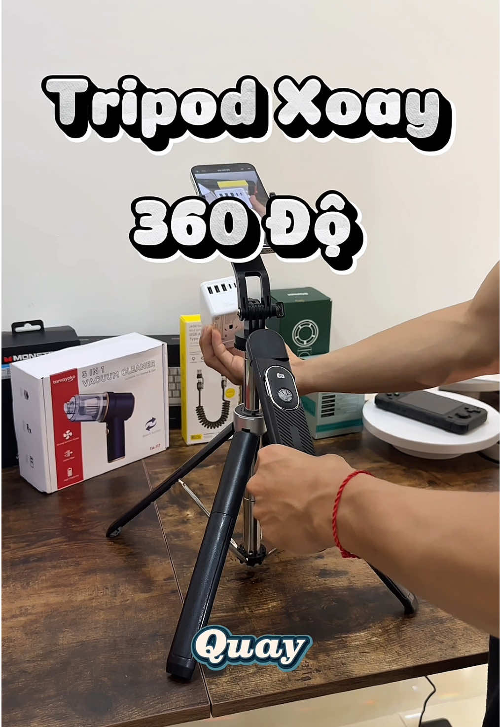 Chân máy xoay 360 độ, kéo 1m8 Tripod gấp gọn, có remote quay video Selfie #tripodp510  #tripodquayvideo #tripod #selfies #chanmayquaytiktok 