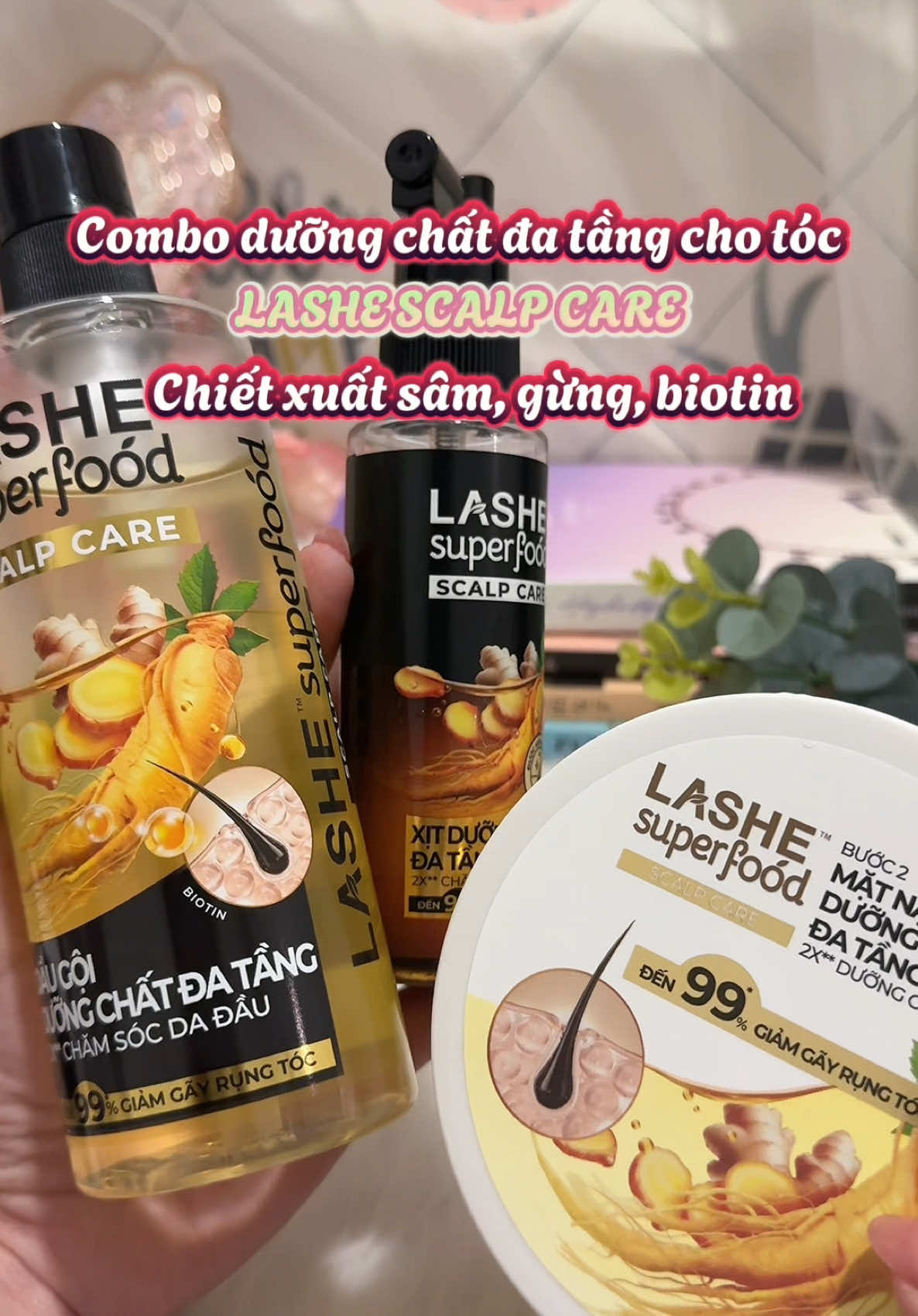Ai mà tóc yếu dễ rụng, hư tổn như tui tham khảo thử đi nè✨ Biết đâu tìm được chân ái cho mái tóc của mình á   #LasheSuperfood #Scalpcare #DưỡngTậnGốcTócChắcKhỏe #Dưỡngchấtđatầng #daugoi #matnatoc #xitduongtoc #giamgayrung #duongdadau #biotin #tips #xuhuong #viral 