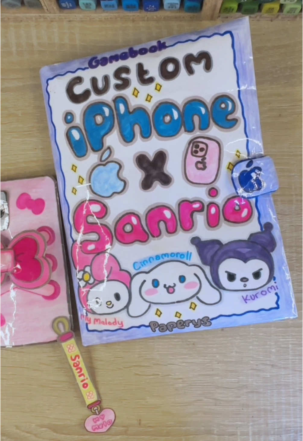 DIY quite book iPhone x Sanrio 💕 #papertoys #papercraft #sanrio #paperdiy 
