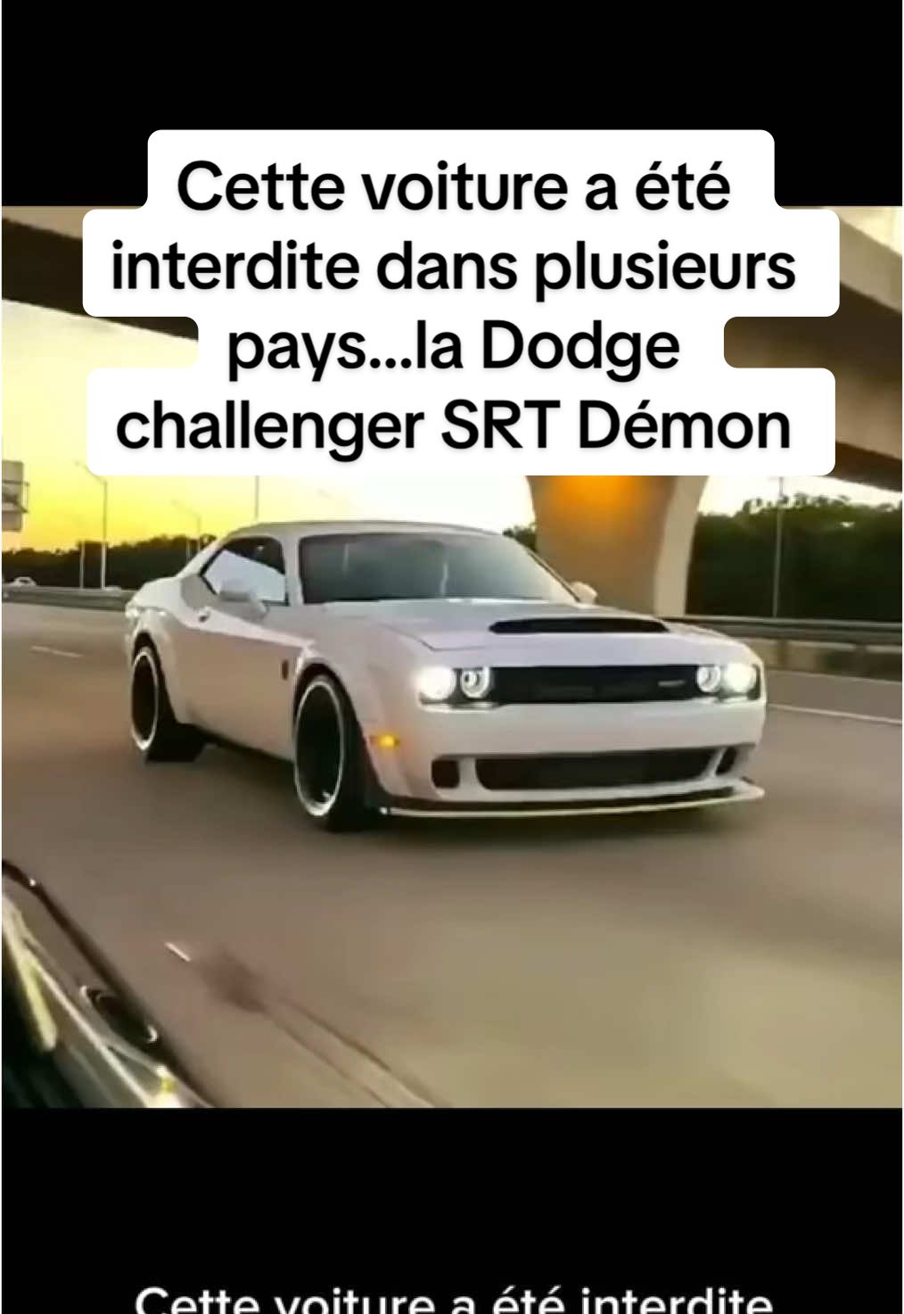 Cette voiture a été interdite dans plusieurs pays… parce qu’elle est trop puissante pour la route. Voici la Dodge Demon.#dodgechallenger#SRT#voiture#fyp 