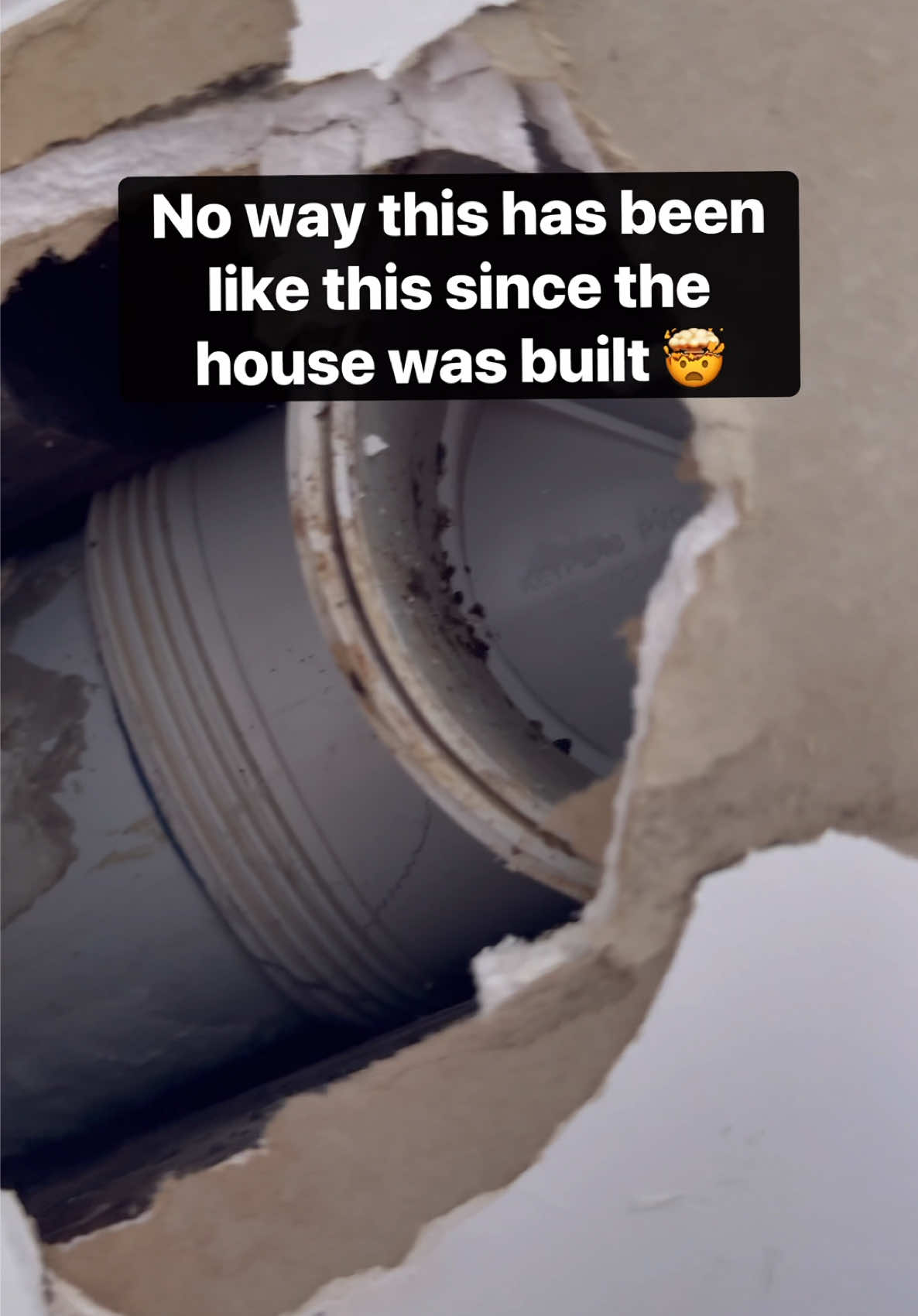 30 years… and no one noticed. Sewer water leaking into the lounge room—I expose it and fix it properly. #plumbing #apprentice #leakdetection #bathroomreno #beforeandafter #howto #maintenance 