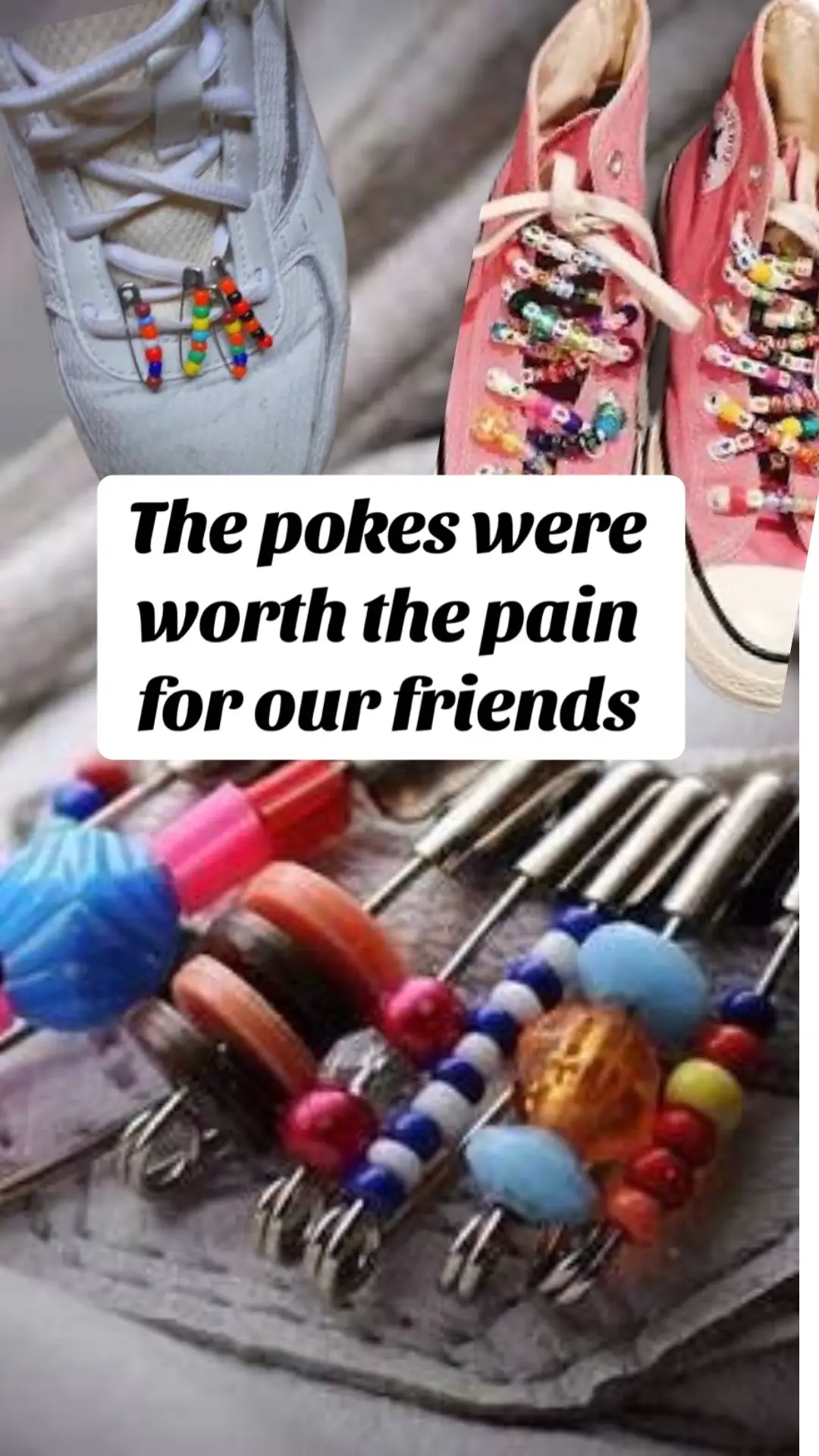 But making these colorful little pins were a pain at times . . . Literally. #over50 #80strends #friendship #80s #80skid #80sgirl #90steen #friendshippins #nopainnogain #genx #genxtiktokers #remember #memories #fyp