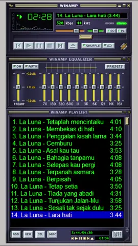 ada yang masih muter lagu La Luna pake winamp? #lalunaband #lalunabandisback #larahati #throwback