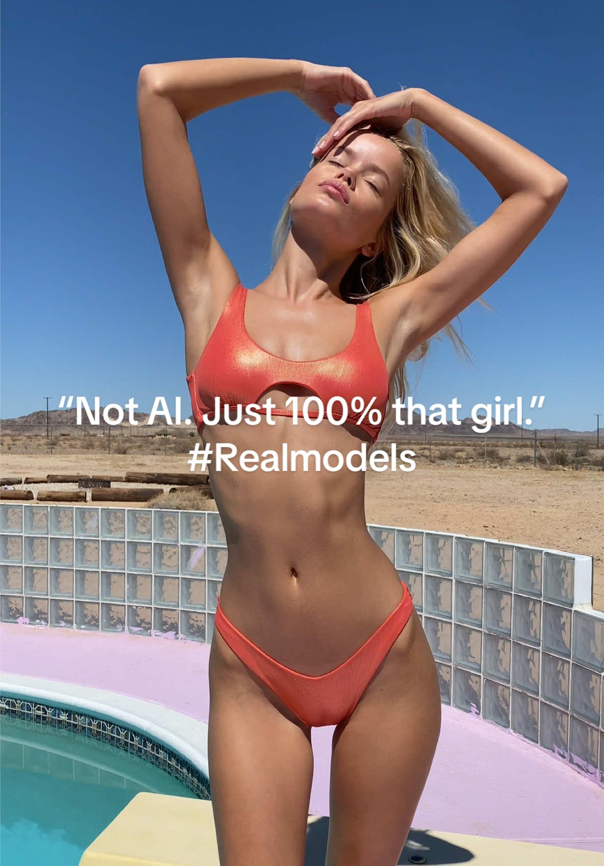 “Not AI. Just 100% that girl.” #RealNotRendered #ModelEnergy #FYP #notai #ai 