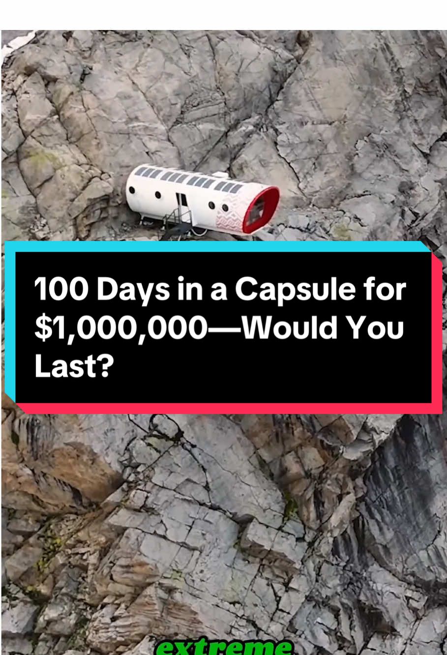 100 Days in a Capsule for $1,000,000—Would You Last?#us #challenge #dollar #usdollar #fyp 