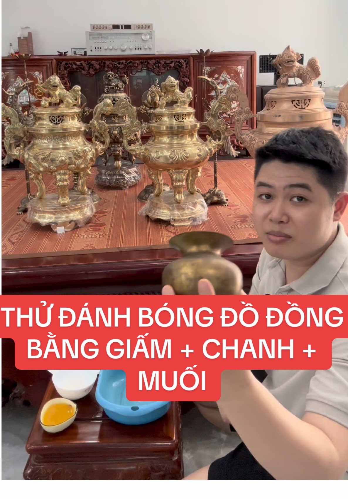 Đánh bóng ĐỒ ĐỒNG bằng Giấm + Chanh + Muối sẽ như thế nào #dodong #dodongmynghe #sotaydodong #viral #viralvideo #xaykenhtiktok #xuhuong 