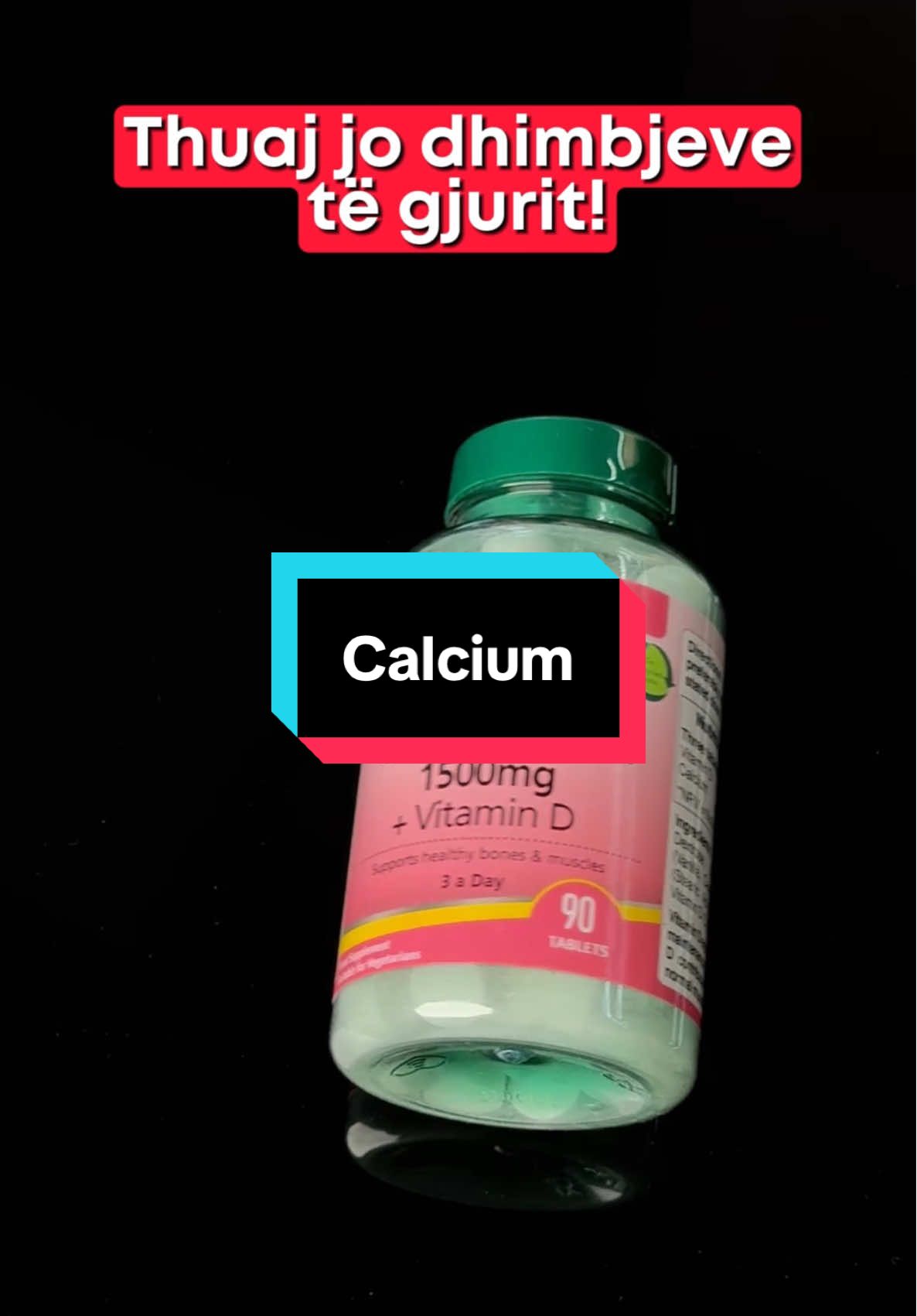 🦴 Dhimbje gjuri? Mos e injoro sinjalin! 🚨 💊 Tabletat Calcium 1500mg + Vitamin D nga H&B ofrojnë: ✔️ Dozë e lartë kalciumi për kocka më të forta ✔️ Vitaminë D që ndihmon përthithjen maksimale të kalciumit ✔️ Formula përtypëse – e lehtë për konsum dhe ideale për ata që nuk preferojnë tableta të zakonshme ✔️ Mbështetje për muskujt dhe reduktim të rrezikut nga frakturat 💡 Zgjedhje ideale për ata që përballen me dhimbje gjuri, osteoporozë apo mungesë kalciumi! Merrni suplementet tuaja tani në NewPharma! 👇 📞 +38343885514 📸Instagram: @new_pharma 🎥TikTok: @new.pharma  📘Facebook: New Pharma #newpharma #kosovo #prishtina #albania #porosit #online #order #vitamins #supplements #health #benefits #healthylifestyle #calcium #vitaminD #jointhealth #bonehealth #healthyaging#painrelief #chewabletablets 