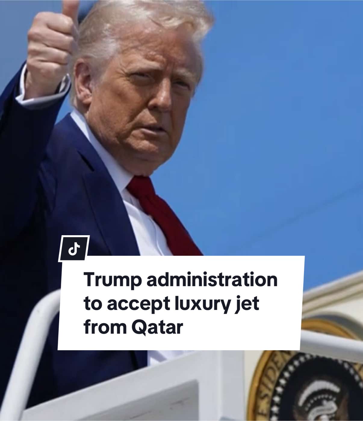 In what may be the most valuable gift ever extended to the U.S. from a foreign government, the Trump administration is preparing to accept a super luxury Boeing 747-8 jumbo jet from the royal family of Qatar, sources familiar with the proposed arrangement told ABC News. The gift is to be available for use by President Donald Trump as the new Air Force One until shortly before he leaves office, at which time ownership of the plane will be transferred to the Trump presidential library foundation. #news #trump #airforceone #politics #plane