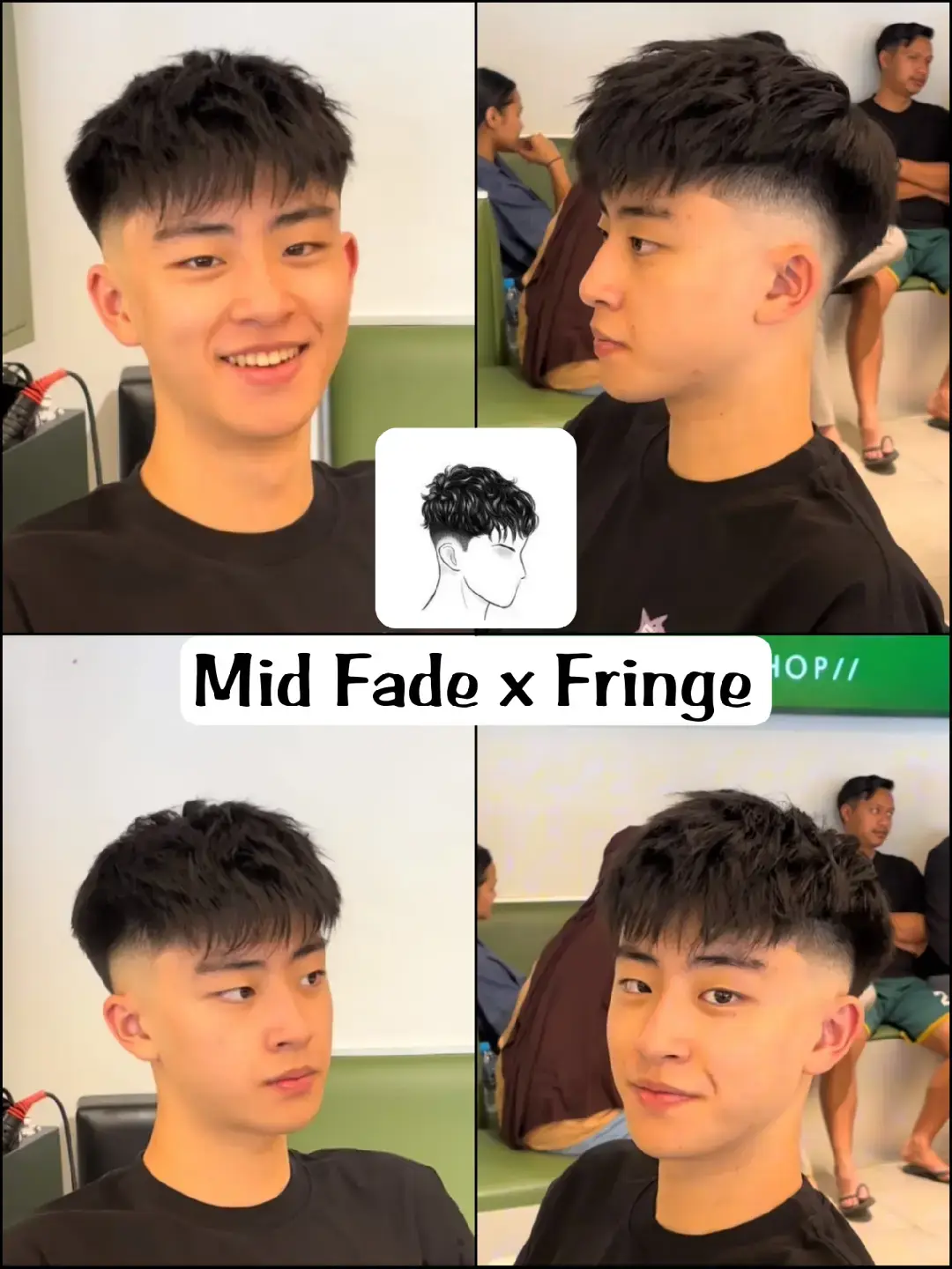 Men's haircuts #midfadefringecrop #modernmullet #haircut #hairstyle #menhaircuts #menhairstyle 