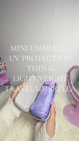 Mini pocket umbrella uv protection ☂️ #uvprotection #sunprotection #fashionumbrella #travelessentials #healtyskin #umbrella #viral 