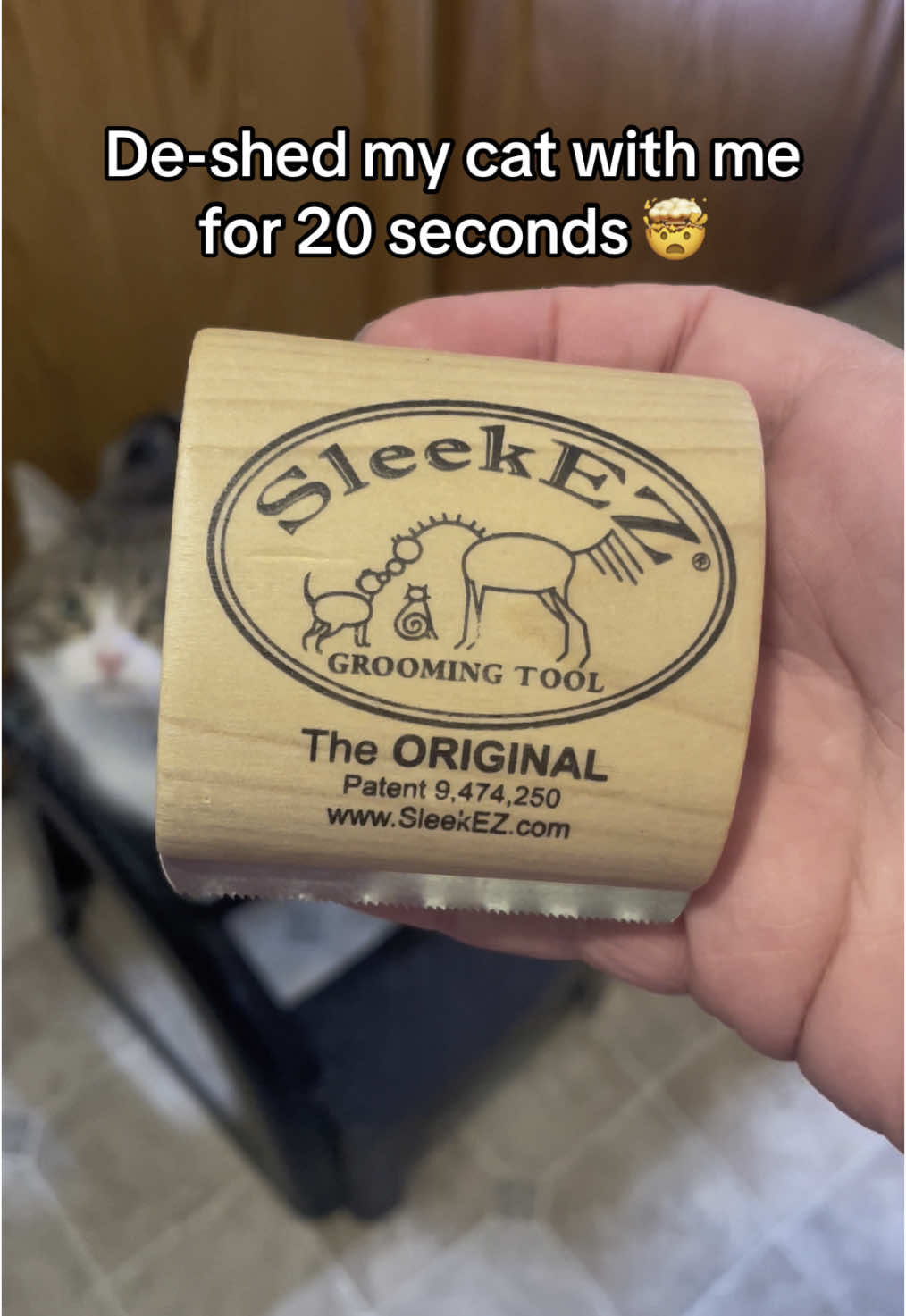 New sample to try!!!!! Wow does it work!!!! #sleekez #catshedding #cat #catbrush 