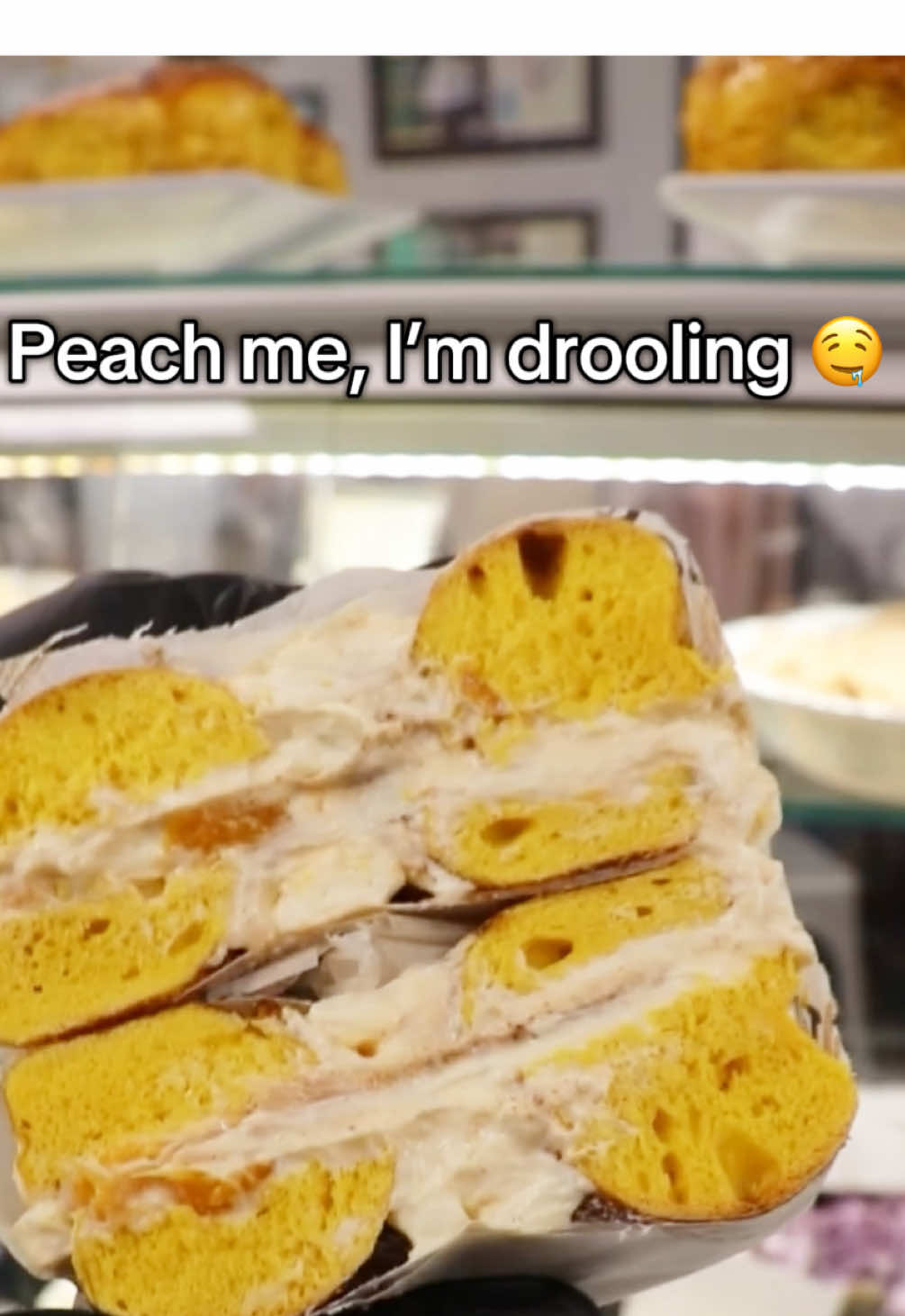 get peachy with it 🍑🍑 #thebagelnook #bagelnook #foryoupage #fypシ #peach #peachcobbler #njtok #bagelshop #creamcheese #bagel #Foodie #food #passyourwavytalk 