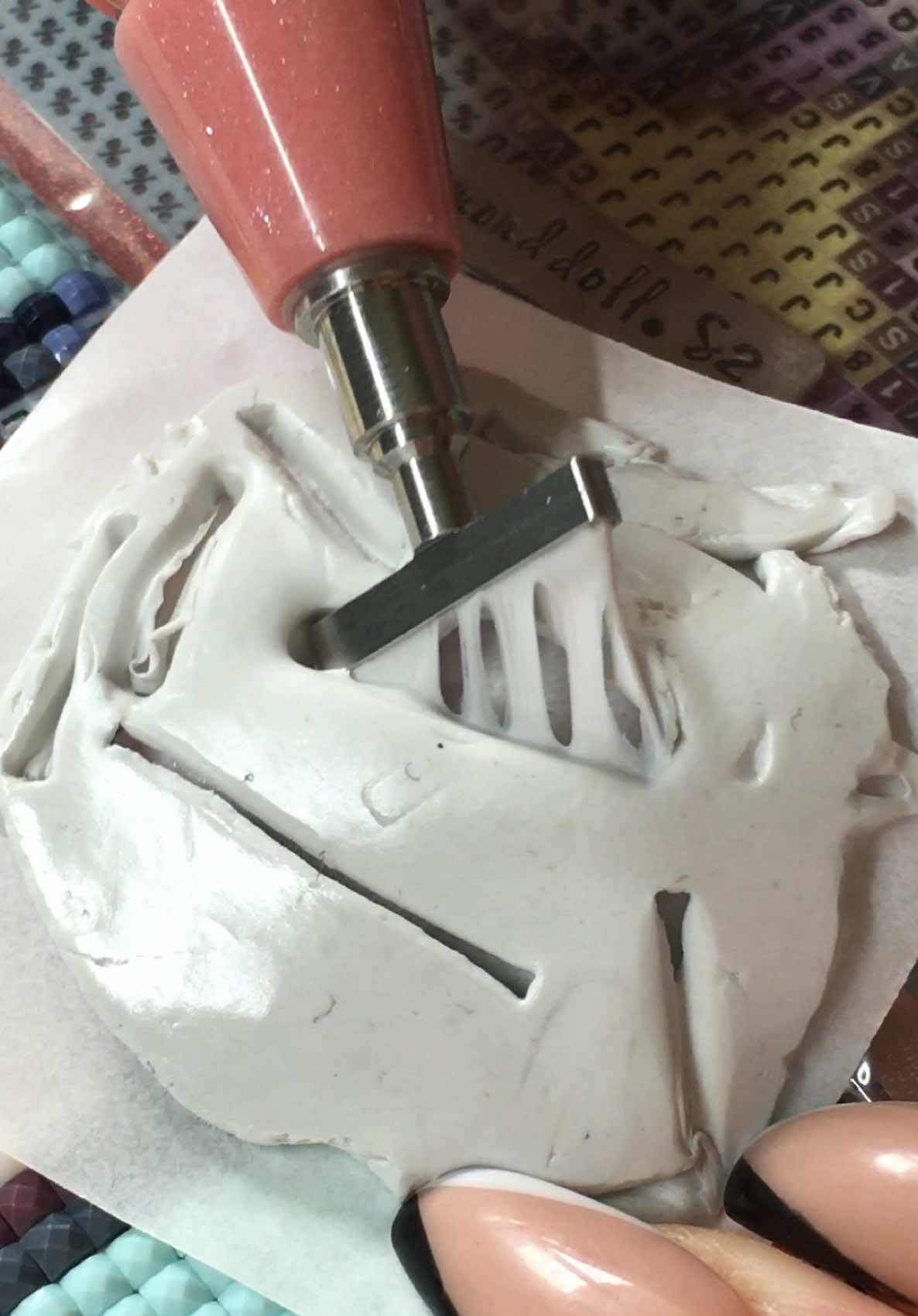 Fresh putty💖🩵 #diamondpainting #diamondart #asmr 
