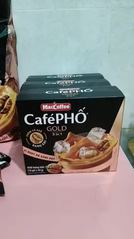 Combo 3 hộp cà phê sữa phố Gold 3in1 vị mượt mà sánh đậm ngon tuyệt vời luôn nè. #caphehoatan #maccoffee #caphepho #caphesuada☕✨ 