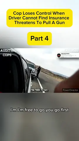 Cop Loses Control When Driver Cannot Find Insurance Threatens To Pull A Gun #police #policeofficer #policeoftiktok #capcut #fyp #duet #edit #Love #meme #viral 